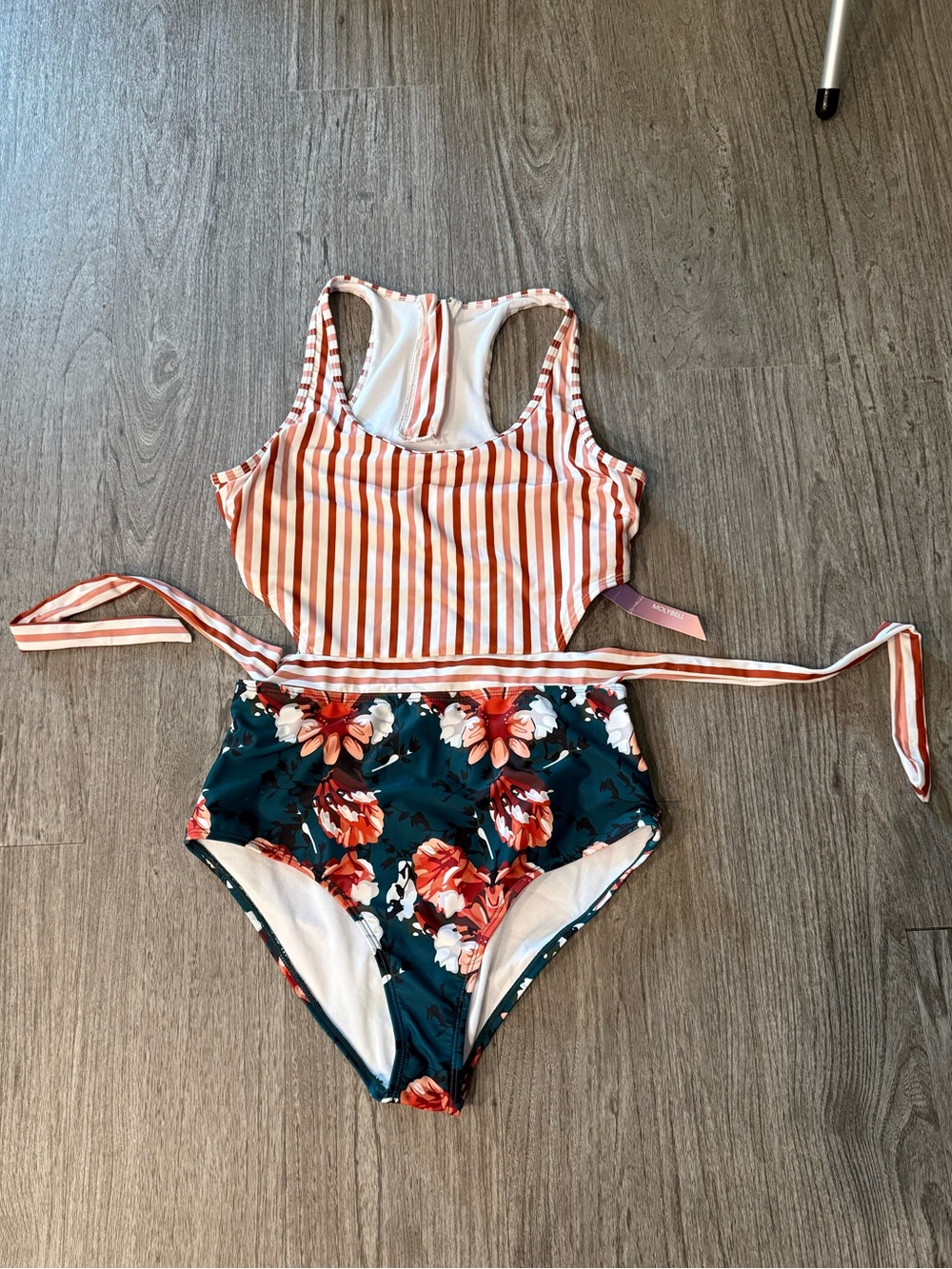 Molybell One Piece Cutout Racerback Swimsuit NWT